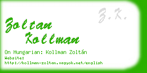 zoltan kollman business card